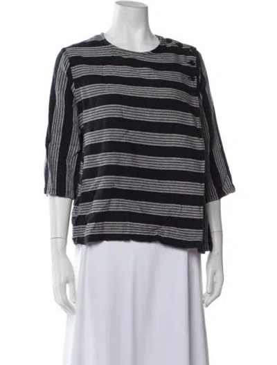 Pre-owned Ace & Jig Striped Crew Neck Top In Blue
