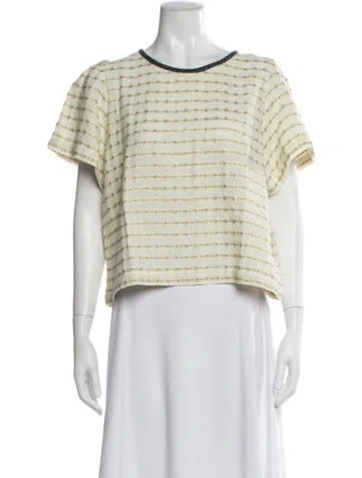 Pre-owned Ace & Jig Striped Crew Neck Top In Gold