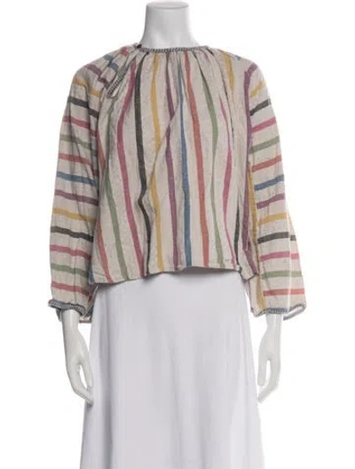 Pre-owned Ace & Jig Striped Crew Neck Top In Multi