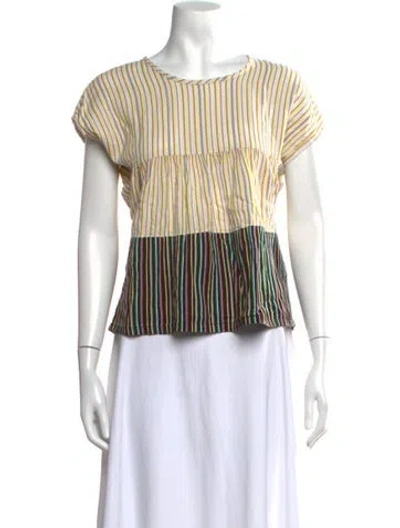 Pre-owned Ace & Jig Striped Crew Neck Top In Neutrals