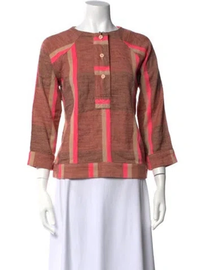 Pre-owned Ace & Jig Striped Crew Neck Top In Neutrals