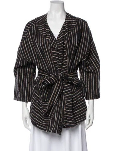 Pre-owned Ace & Jig Striped Evening Jacket In Black