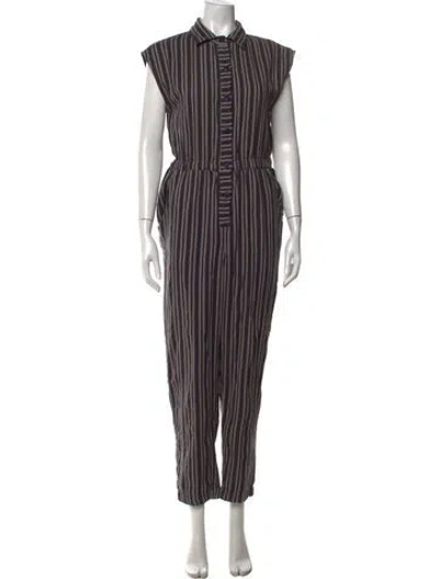 Pre-owned Ace & Jig Striped Jumpsuit In Grey