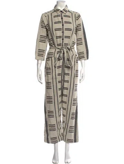 Pre-owned Ace & Jig Striped Jumpsuit In Neutral