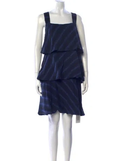 Pre-owned Ace & Jig Striped Knee-length Dress In Blue