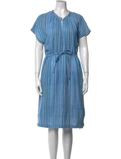 Pre-owned Ace & Jig Striped Knee-length Dress In Blue