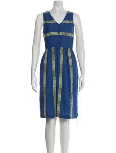 Pre-owned Ace & Jig Striped Knee-length Dress In Blue