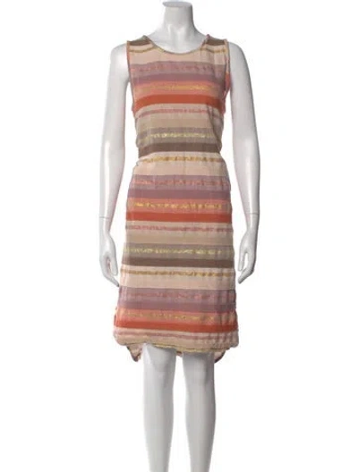 Pre-owned Ace & Jig Striped Knee-length Dress In Pink