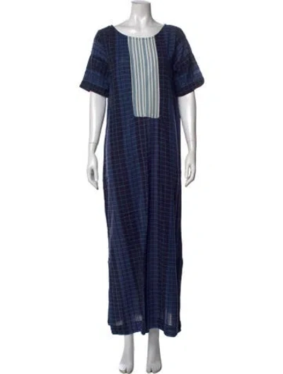 Pre-owned Ace & Jig Striped Long Dress In Blue