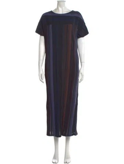 Pre-owned Ace & Jig Striped Long Dress In Blue