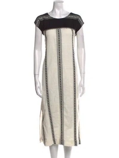 Pre-owned Ace & Jig Striped Long Dress In Neutral