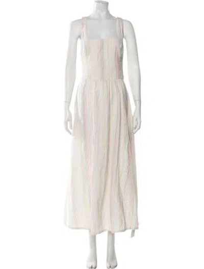 Pre-owned Ace & Jig Striped Long Dress In Neutral