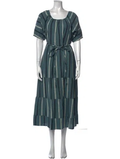 Pre-owned Ace & Jig Striped Long Dress In Neutrals
