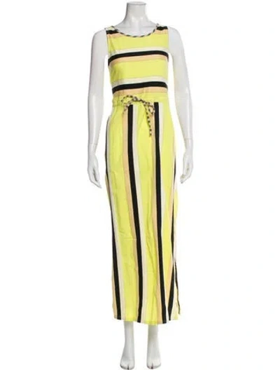 Pre-owned Ace & Jig Striped Long Dress W/ Tags In Yellow