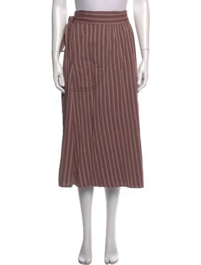 Pre-owned Ace & Jig Striped Long Skirt In Neutrals