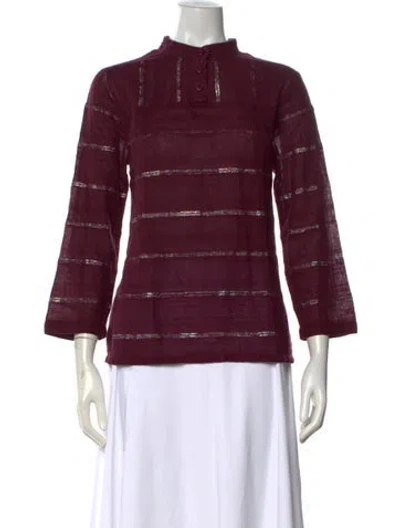 Pre-owned Ace & Jig Striped Long Sleeve Top In Purple