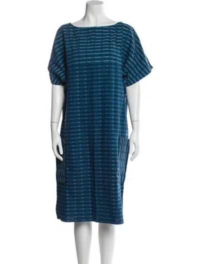 Pre-owned Ace & Jig Striped Midi Length Dress In Blue