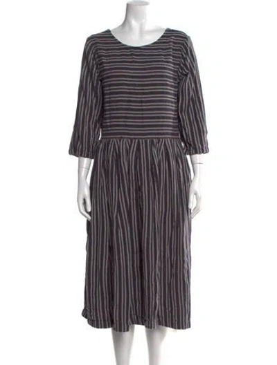 Pre-owned Ace & Jig Striped Midi Length Dress In Grey