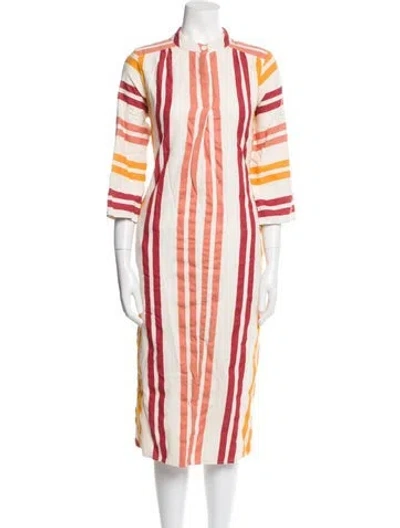 Pre-owned Ace & Jig Striped Midi Length Dress In Multi