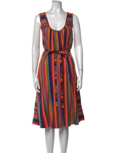 Pre-owned Ace & Jig Striped Midi Length Dress In Multicolor