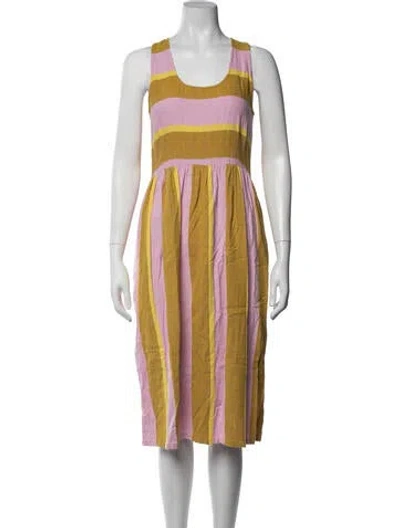 Pre-owned Ace & Jig Striped Midi Length Dress In Multicolor