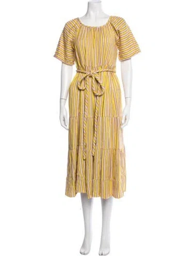 Pre-owned Ace & Jig Striped Midi Length Dress In Multicolor