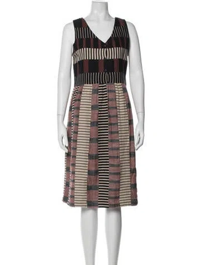 Pre-owned Ace & Jig Striped Midi Length Dress In Neutral