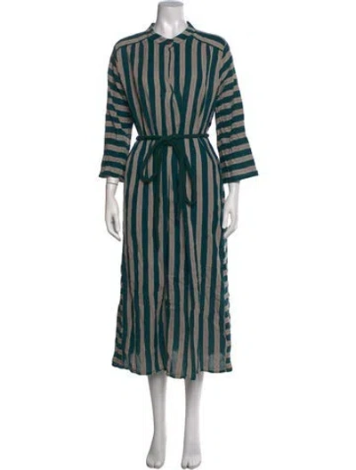 Pre-owned Ace & Jig Striped Midi Length Dress In Neutrals