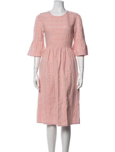 Pre-owned Ace & Jig Striped Midi Length Dress In Pink
