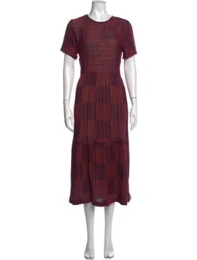 Pre-owned Ace & Jig Striped Midi Length Dress In Purple