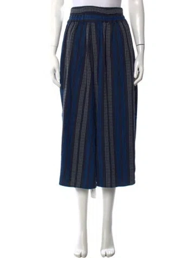 Pre-owned Ace & Jig Striped Midi Length Skirt In Blue