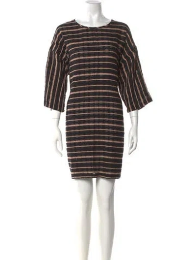 Pre-owned Ace & Jig Striped Mini Dress In Black