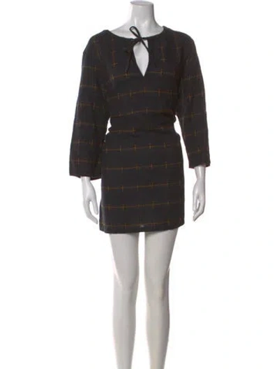 Pre-owned Ace & Jig Striped Mini Dress In Black