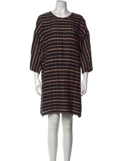 Pre-owned Ace & Jig Striped Mini Dress In Black