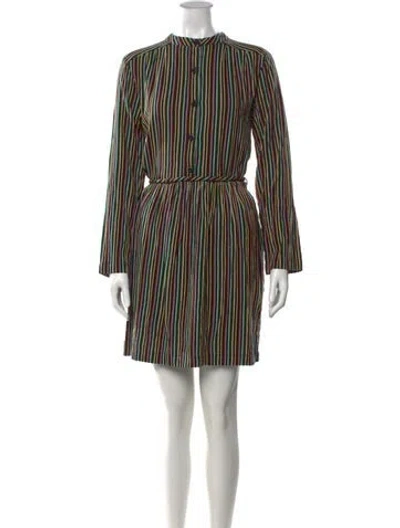 Pre-owned Ace & Jig Striped Mini Dress In Black