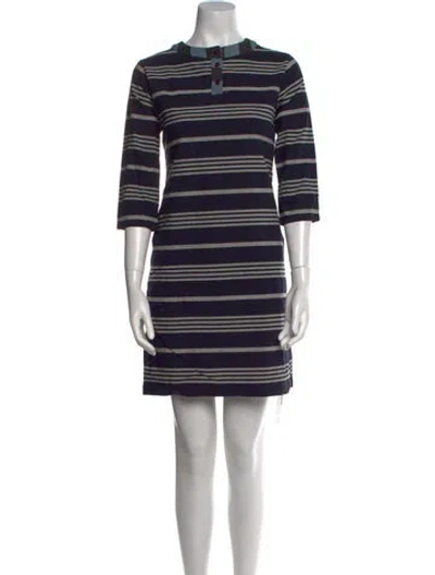 Pre-owned Ace & Jig Striped Mini Dress In Blue