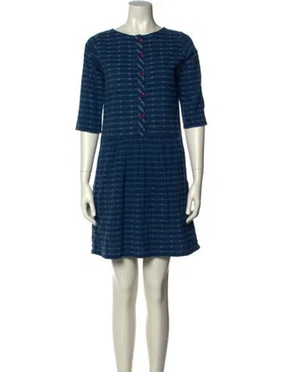 Pre-owned Ace & Jig Striped Mini Dress In Blue
