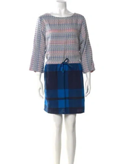 Pre-owned Ace & Jig Striped Mini Dress In Blue