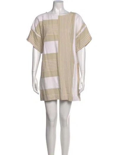 Pre-owned Ace & Jig Striped Mini Dress In Neutral