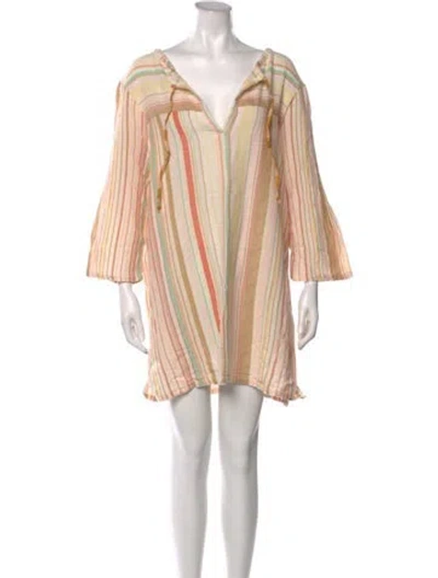 Pre-owned Ace & Jig Striped Mini Dress In Neutral