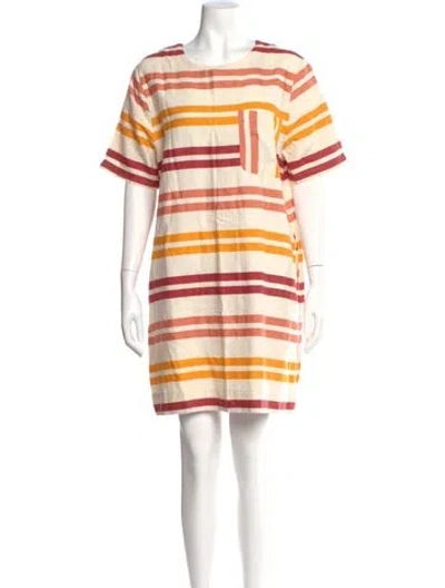 Pre-owned Ace & Jig Striped Mini Dress In Neutral