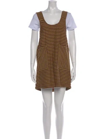 Pre-owned Ace & Jig Striped Mini Dress In Neutral