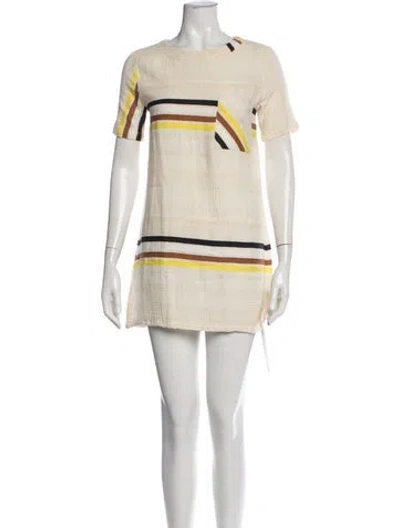 Pre-owned Ace & Jig Striped Mini Dress In Neutral