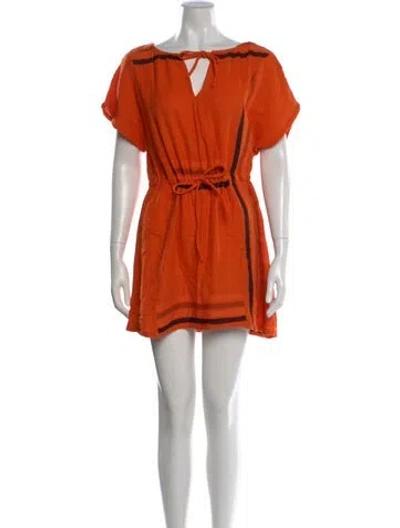 Pre-owned Ace & Jig Striped Mini Dress In Orange