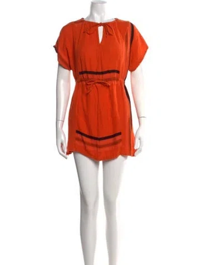 Pre-owned Ace & Jig Striped Mini Dress In Orange