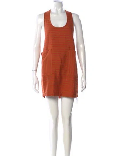 Pre-owned Ace & Jig Striped Mini Dress In Orange