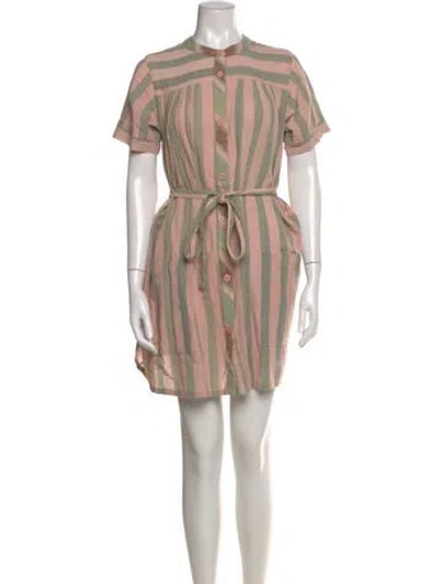 Pre-owned Ace & Jig Striped Mini Dress In Pink
