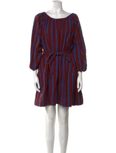 Pre-owned Ace & Jig Striped Mini Dress In Red