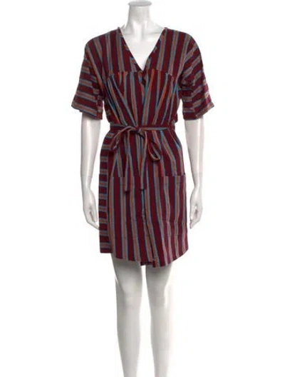 Pre-owned Ace & Jig Striped Mini Dress W/ Tags In Purple