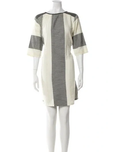 Pre-owned Ace & Jig Striped Mini Dress In White